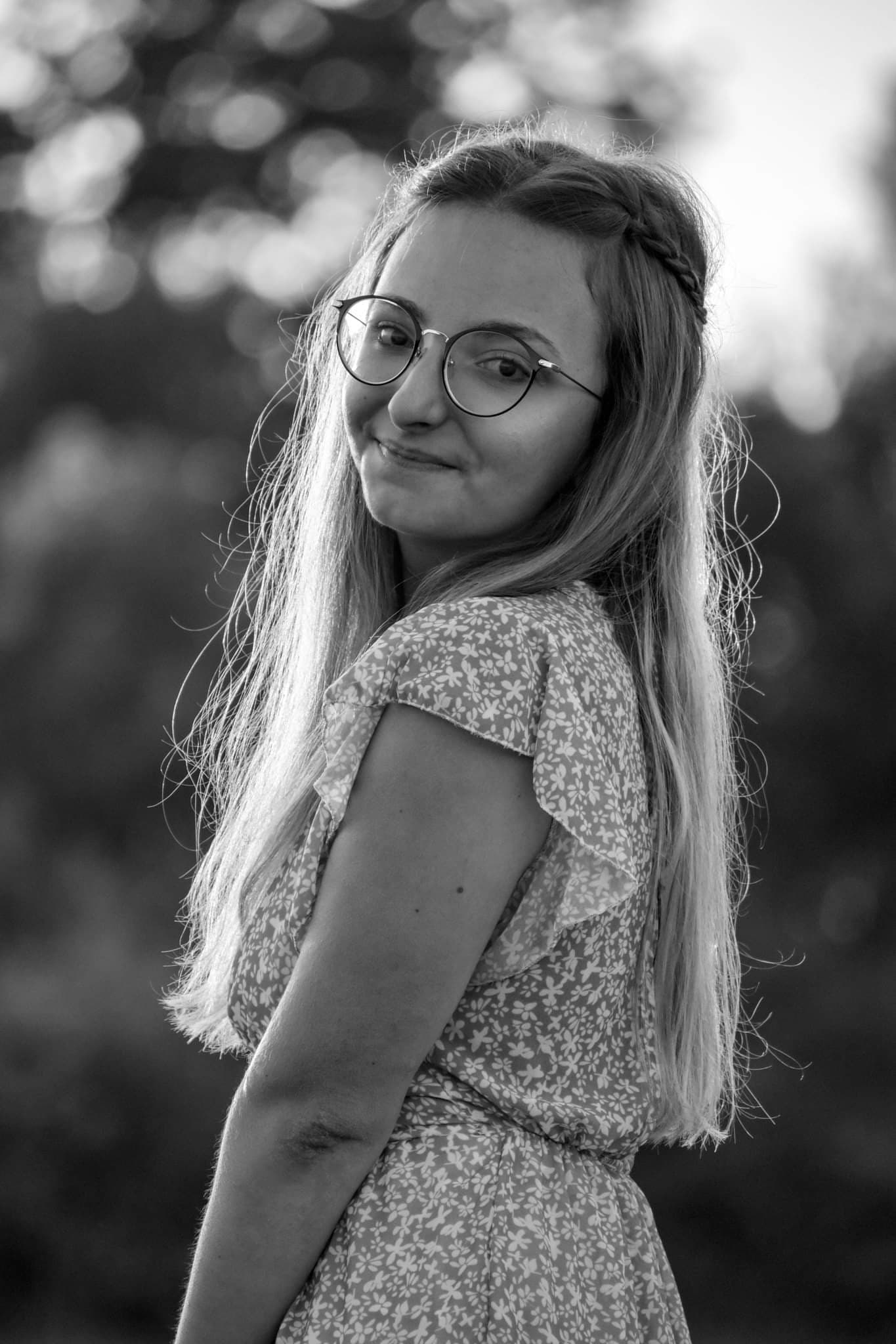 Portrait en noir et blanc de Vanessa Grimaud